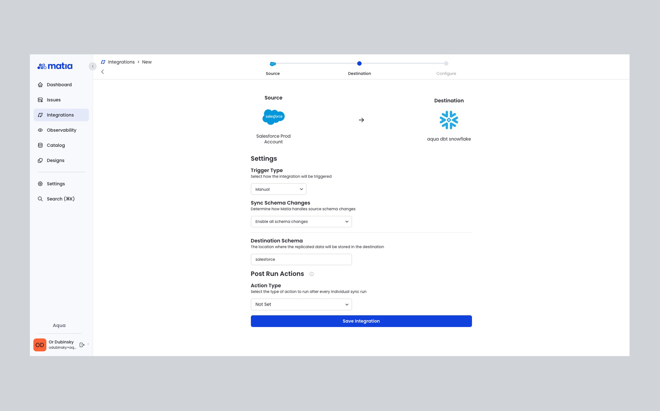 Configure Integration