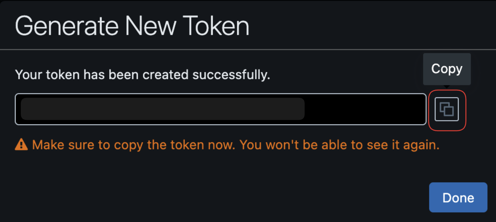 copy access token