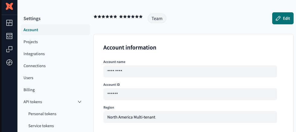 dbt account identifier
